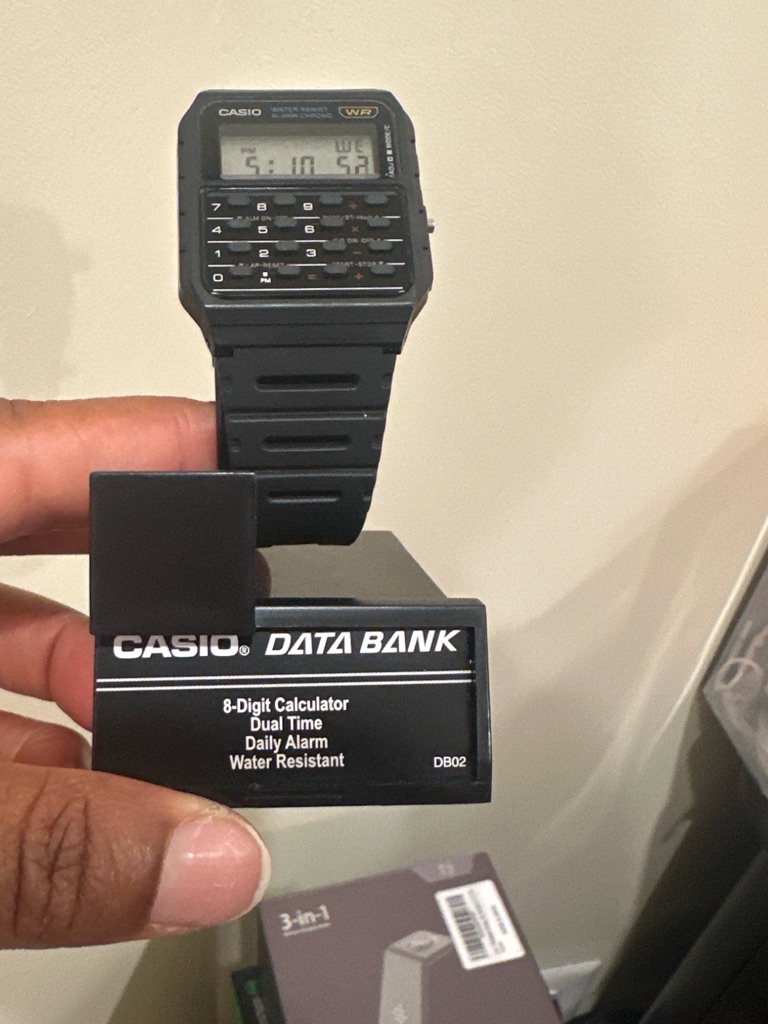 Casio Data Bank Digital Watch  Black